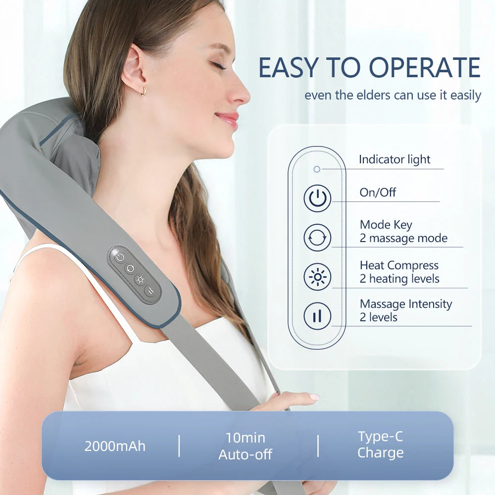 Wireless Neck And Back Massager Relaxing