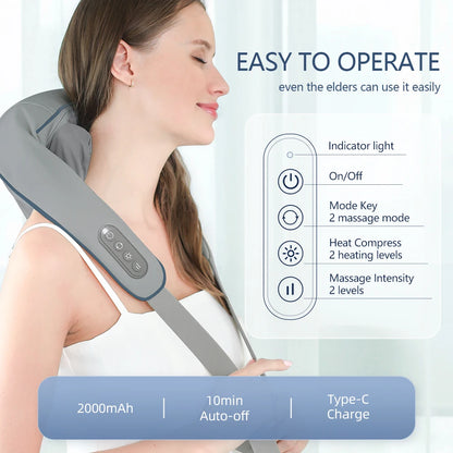 Wireless Neck And Back Massager Relaxing